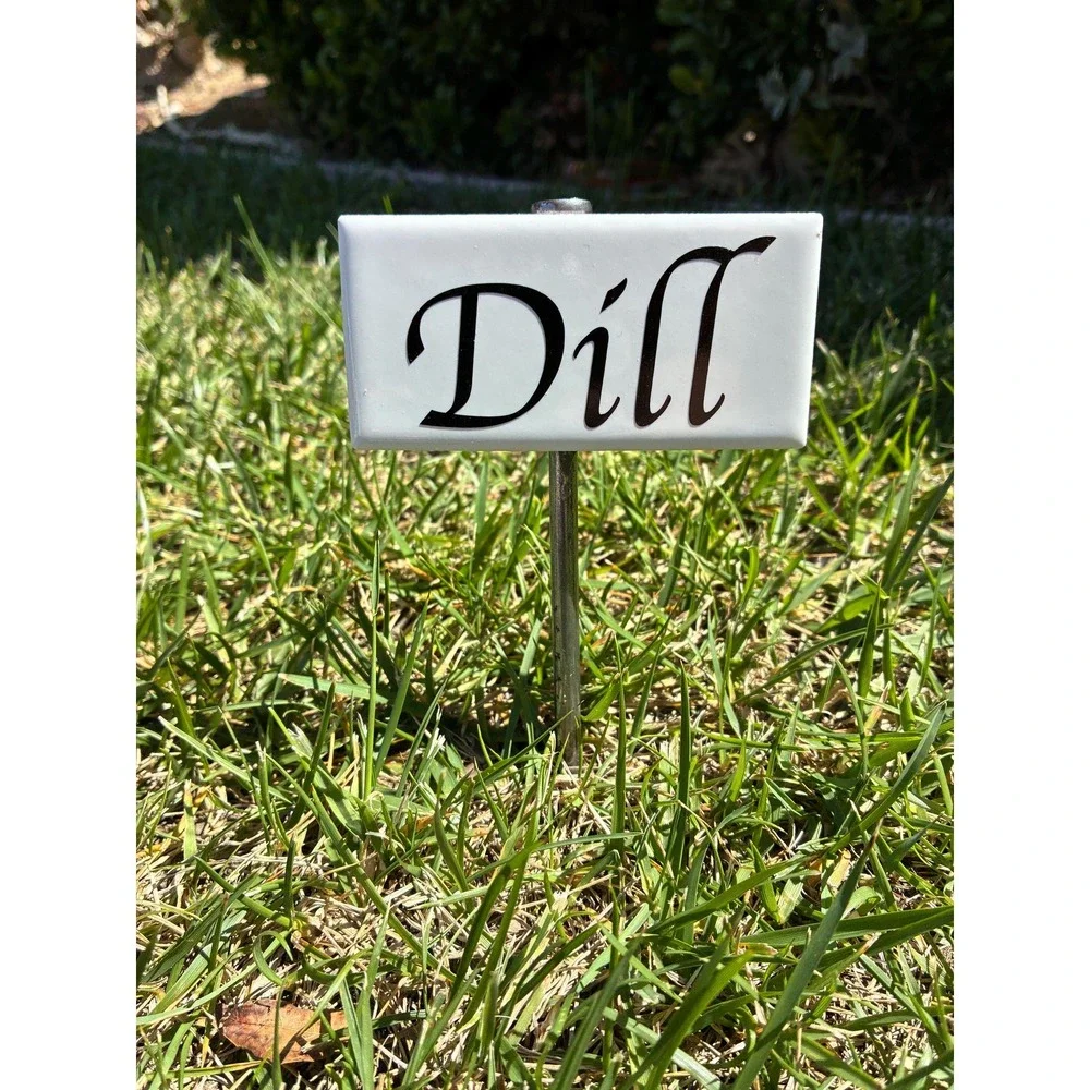 Tile Garden stake flower decor